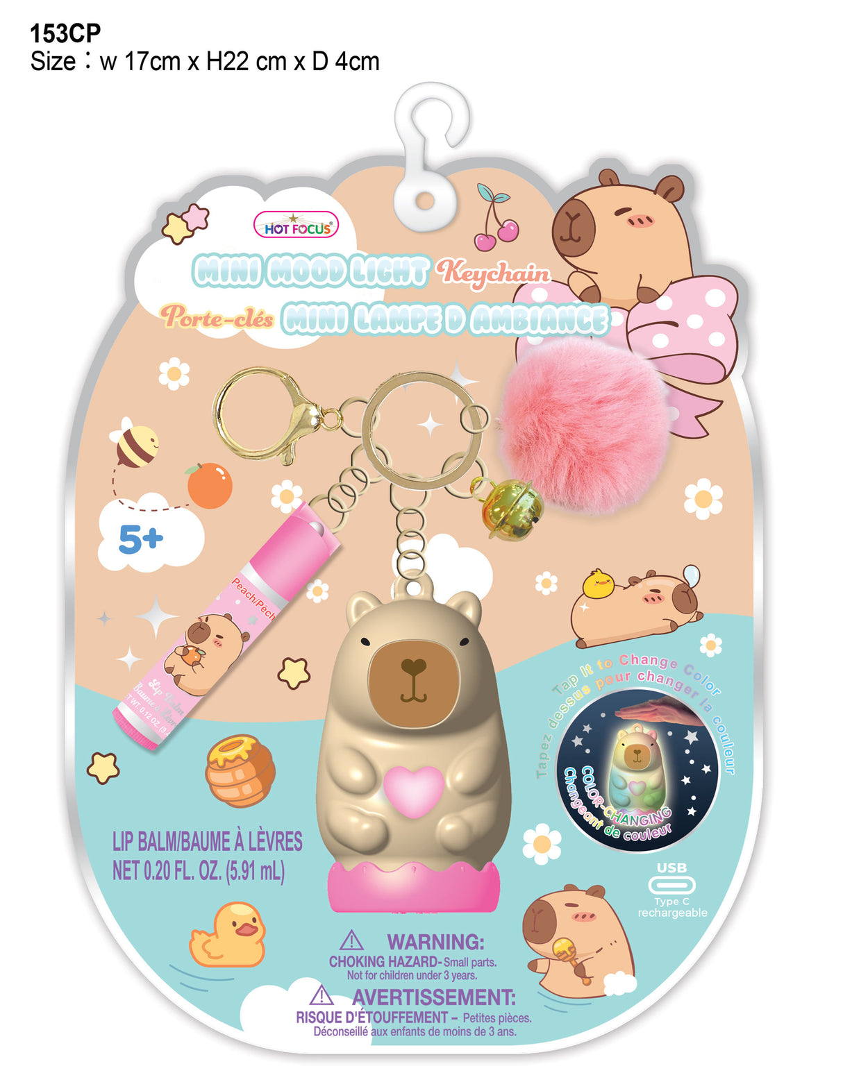 Mini Moodlight Keychain Capybara