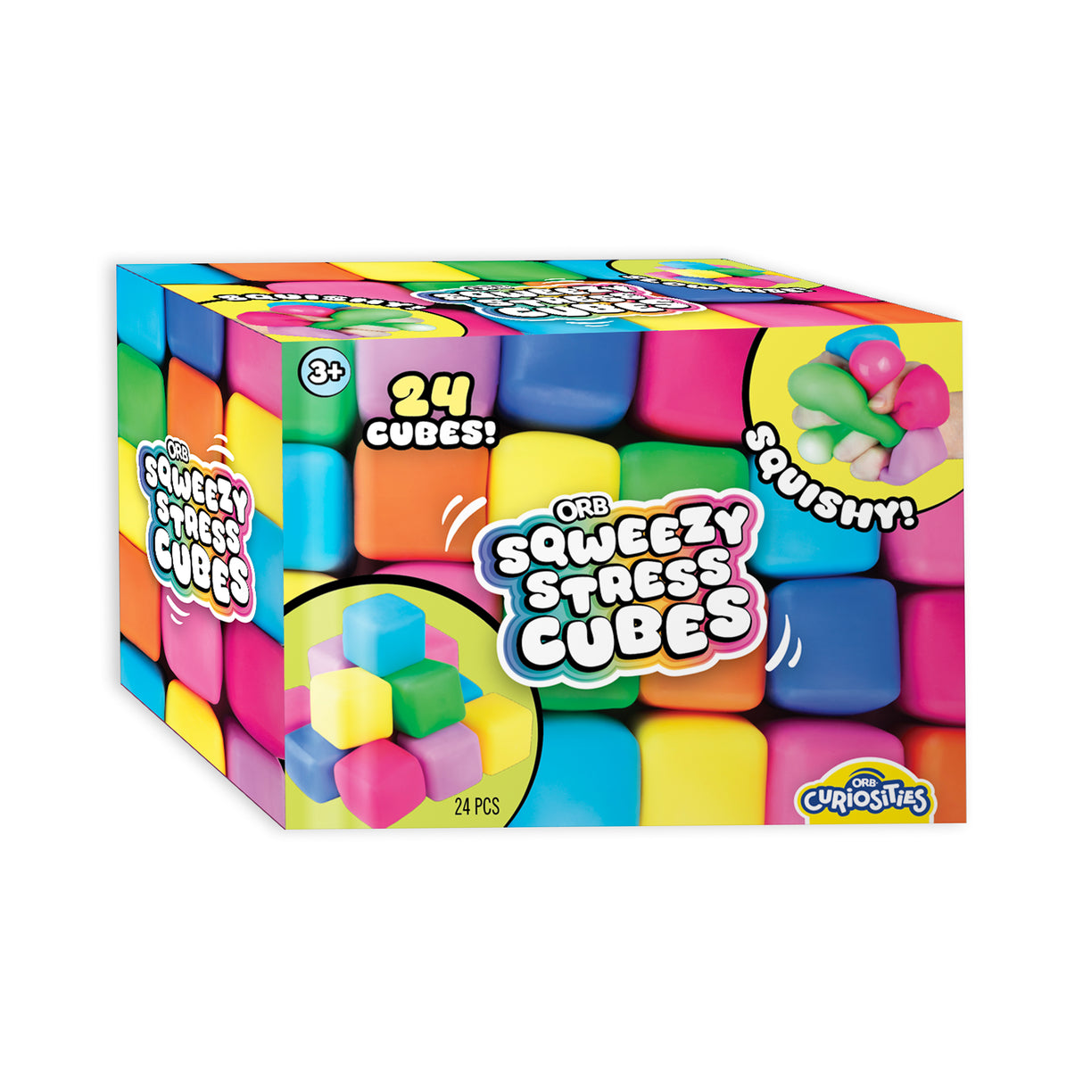 Sqweezy Stress Cubes 24 pc Box Set