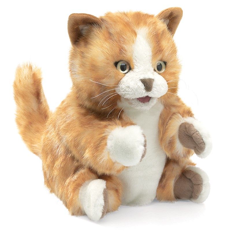 Folkmanis Orange Tabby Kitten Puppet