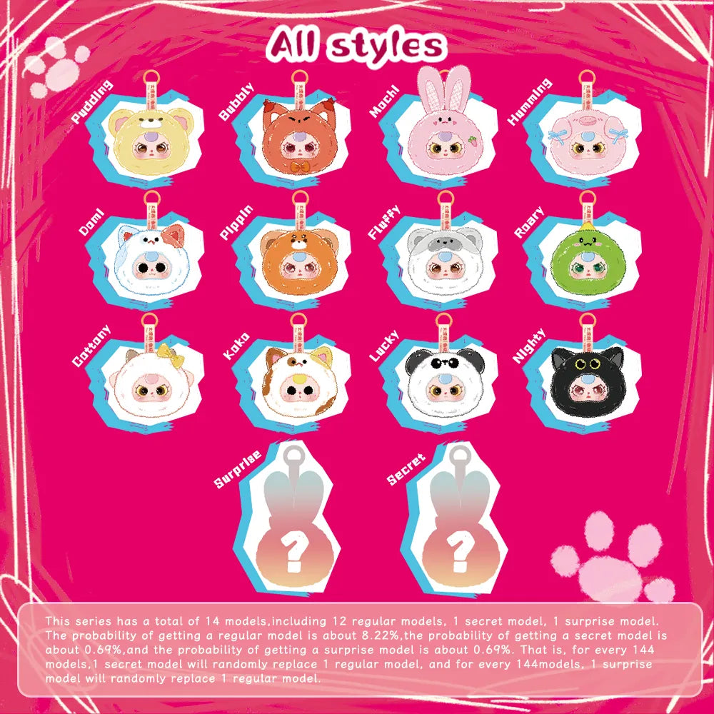 Baby Three Tiny Animal Plush Blind Box