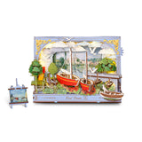 Red Boats Artistic 3D Painting