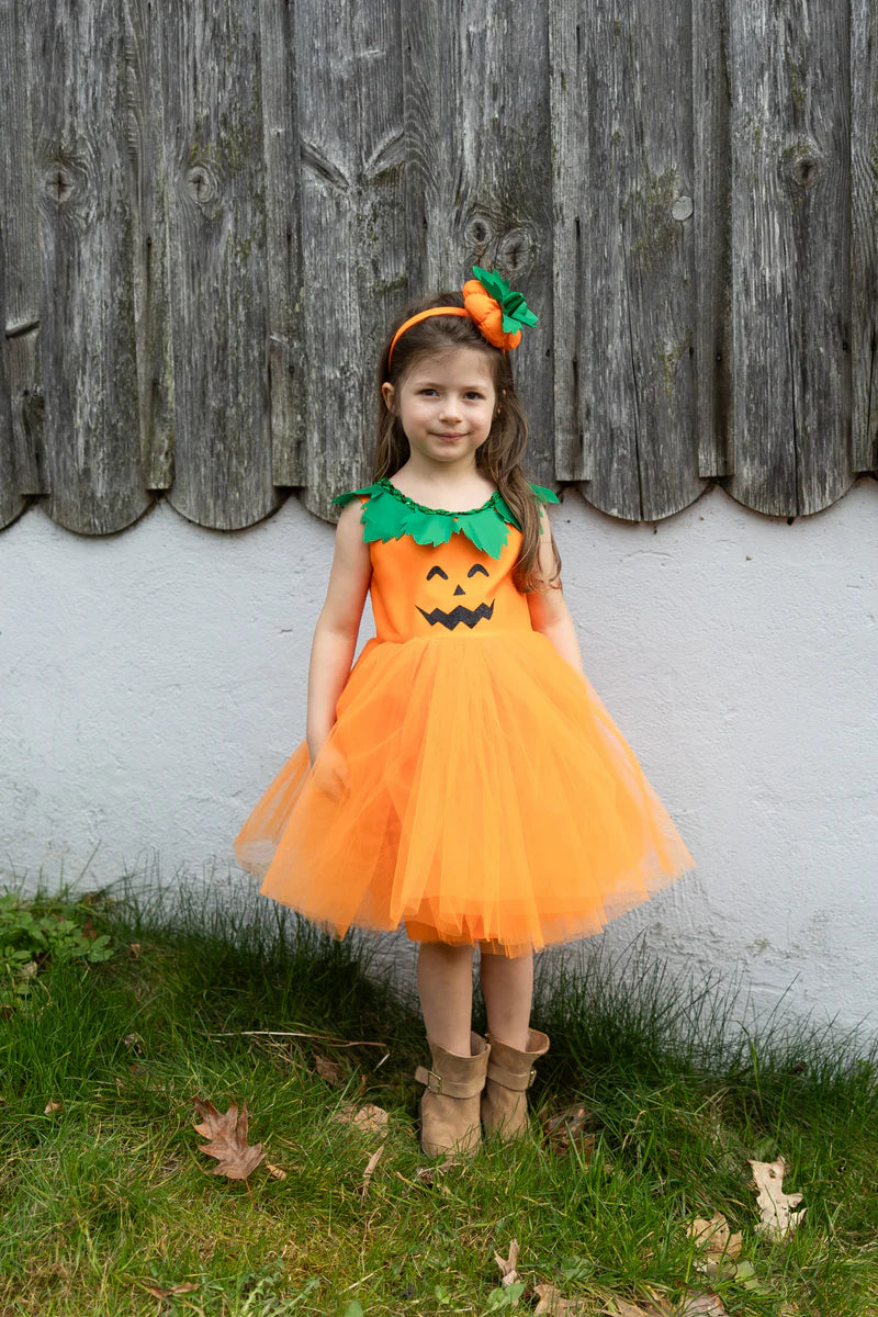 Pumpkin Patch Princess Dress with Headband Size 3-4