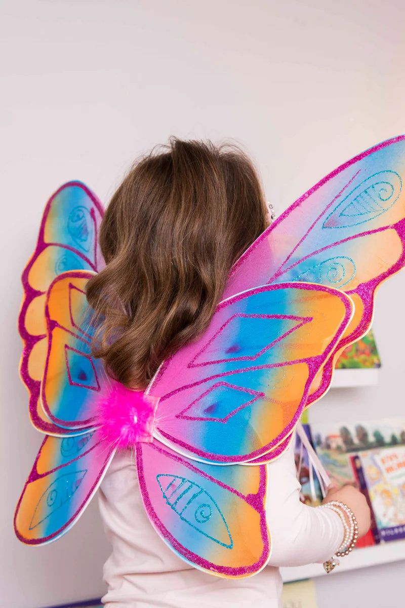Glitter Rainbow Wings Multi/Fushia
