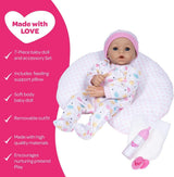 Rainbow Hugs 7 pc Baby Doll Nurturing Gift Set 13"