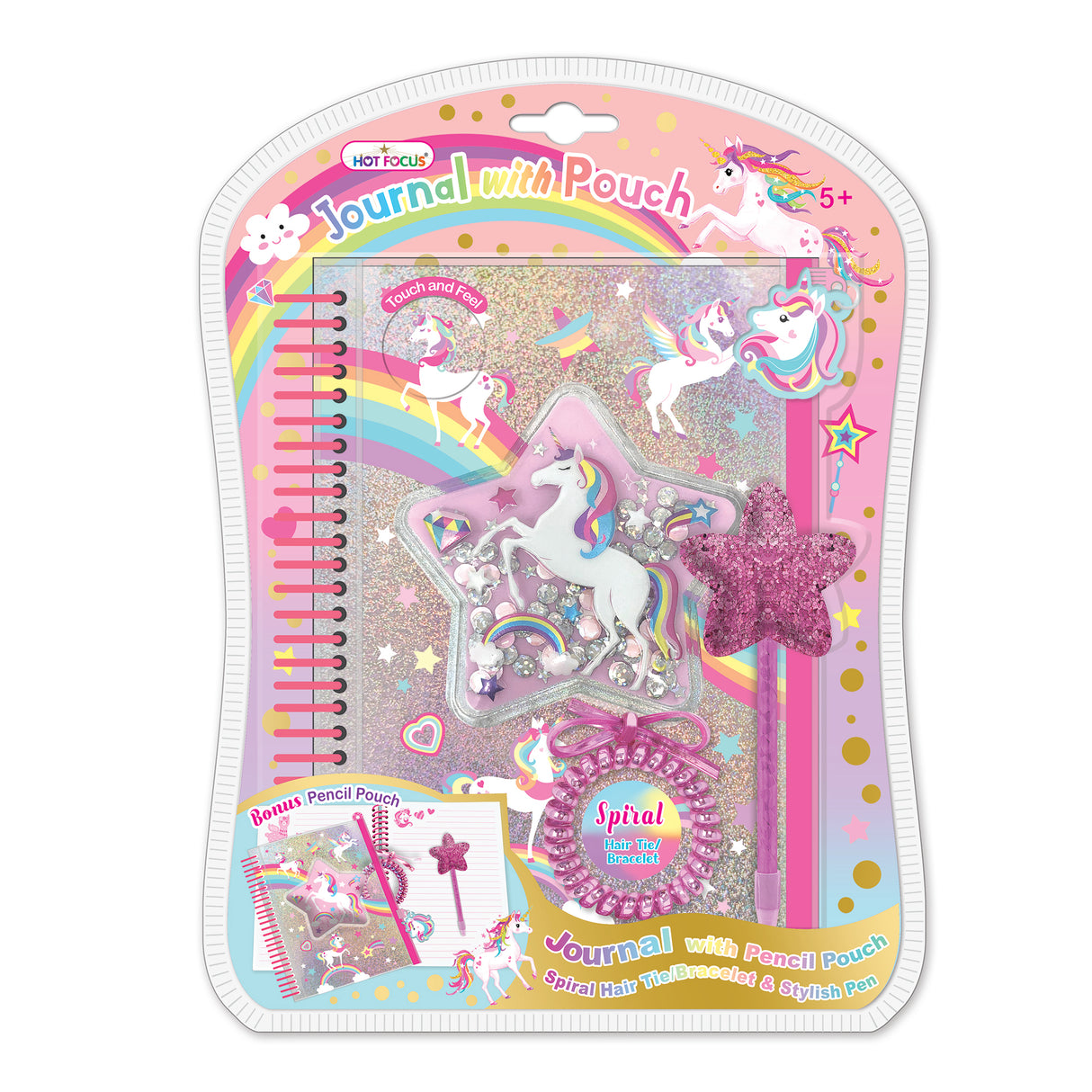 Journal with Pencil Pouch Unicorn