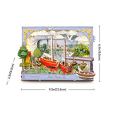 Red Boats Artistic 3D Painting