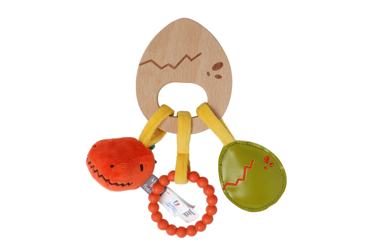 Wooden Rattle Dino