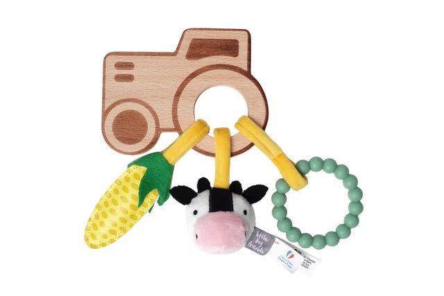 Farm Baby Raddle Wooden Rattle Farm - Toy Box Michigan