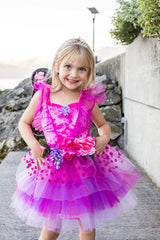 Fairy Blooms Deluxe Dress and Wings Hot Pink/Lilac Size 3-4
