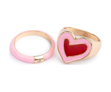 Boutique Chic Tickled Pink Rings 2 pieces