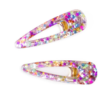 Boutique Gel Sparkle Hair Clips 2 piece Assorted