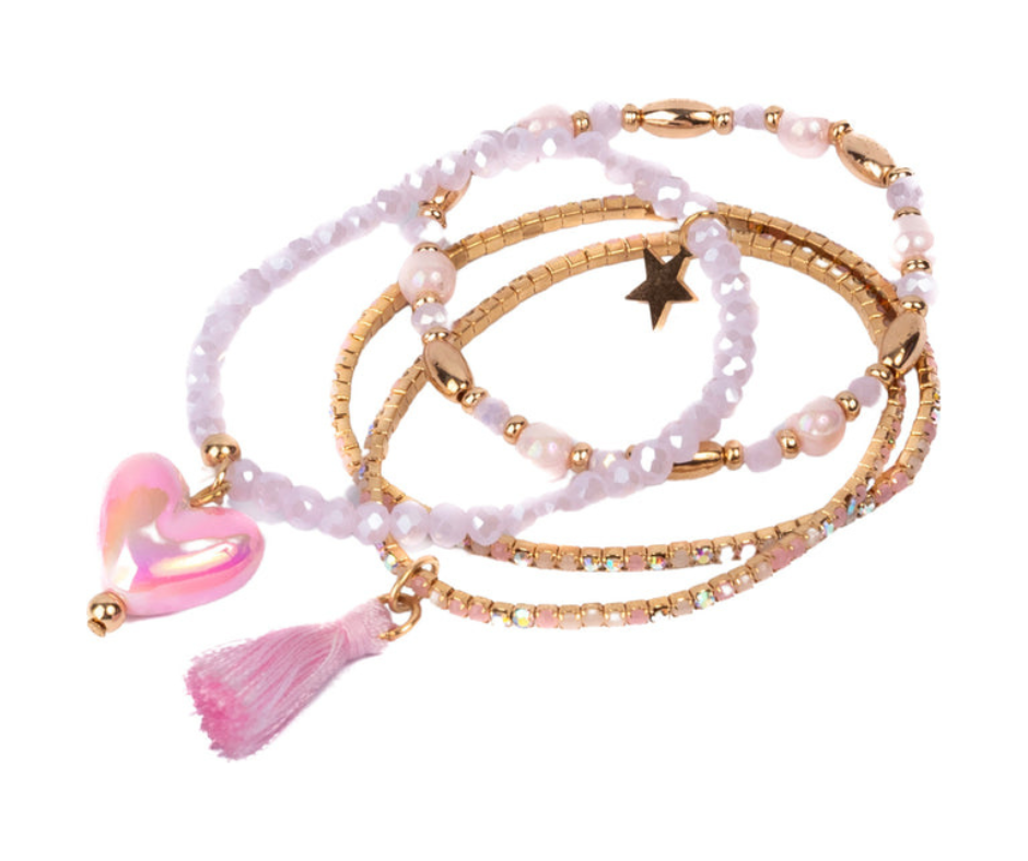 Boutique Luminescent Love Bracelet Set 4 Pieces