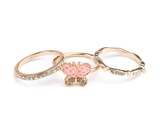Boutique Chic Butterfly Garden Rings 3 Pieces
