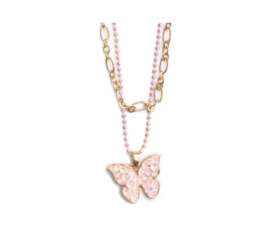 Boutique Chic Bubbly Butterfly Necklace
