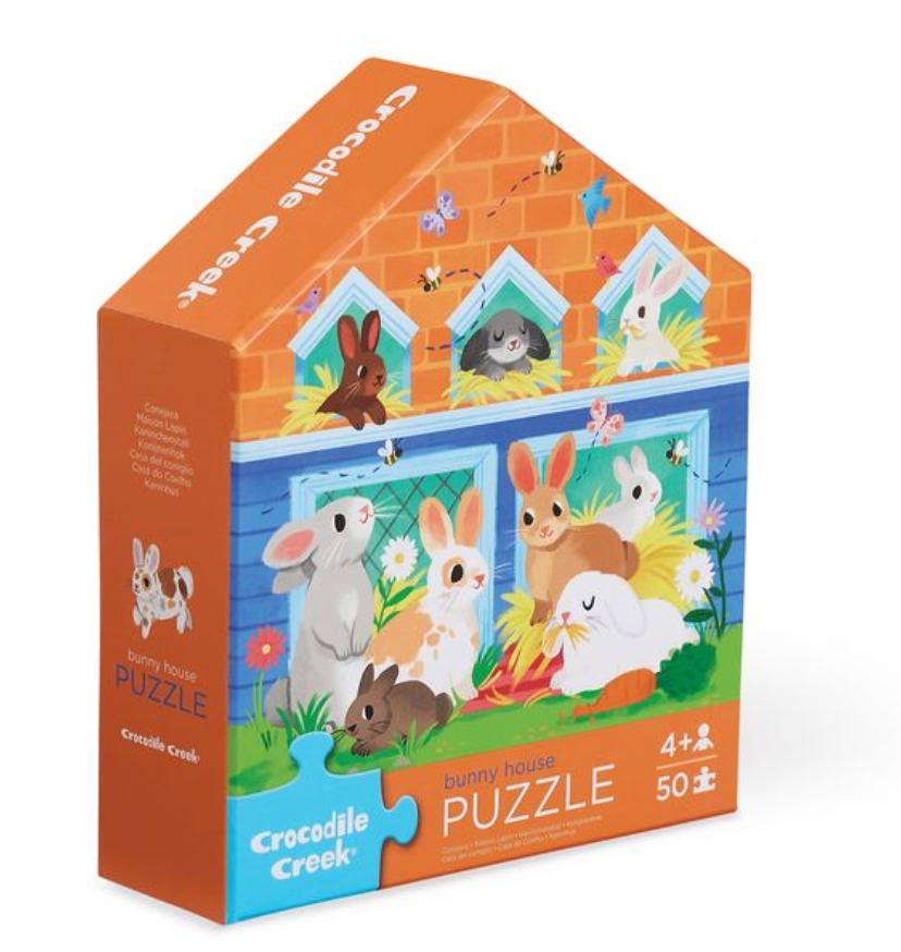 50 Pc Flat House Puzzle Bunny House