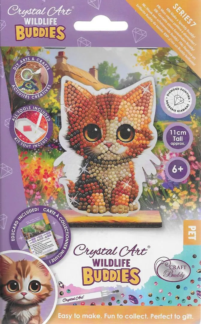 Crystal Art Wildlife Buddies Cat