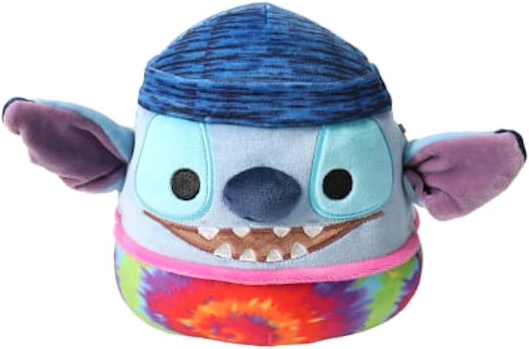 8" Stitch with TieDye Shirt and Blue Hat