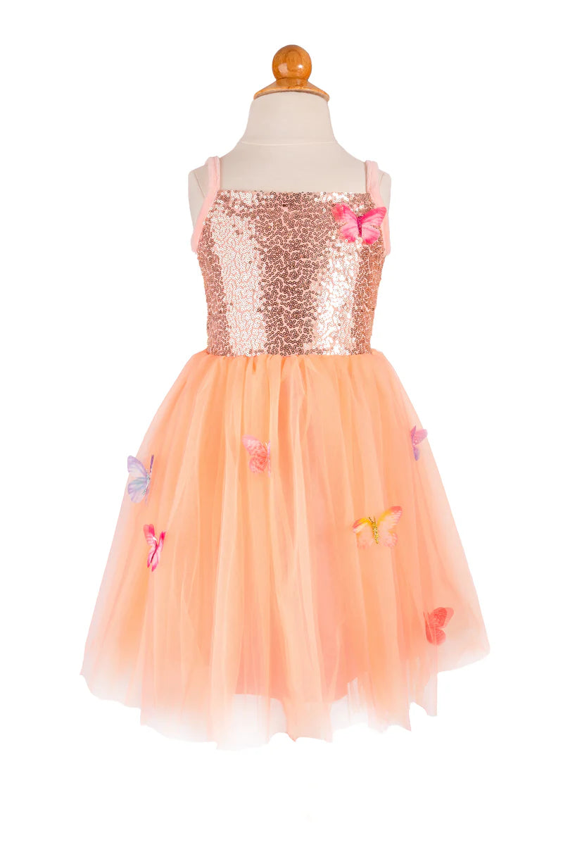 Butterfly Bliss Dress Peach Size 5-6