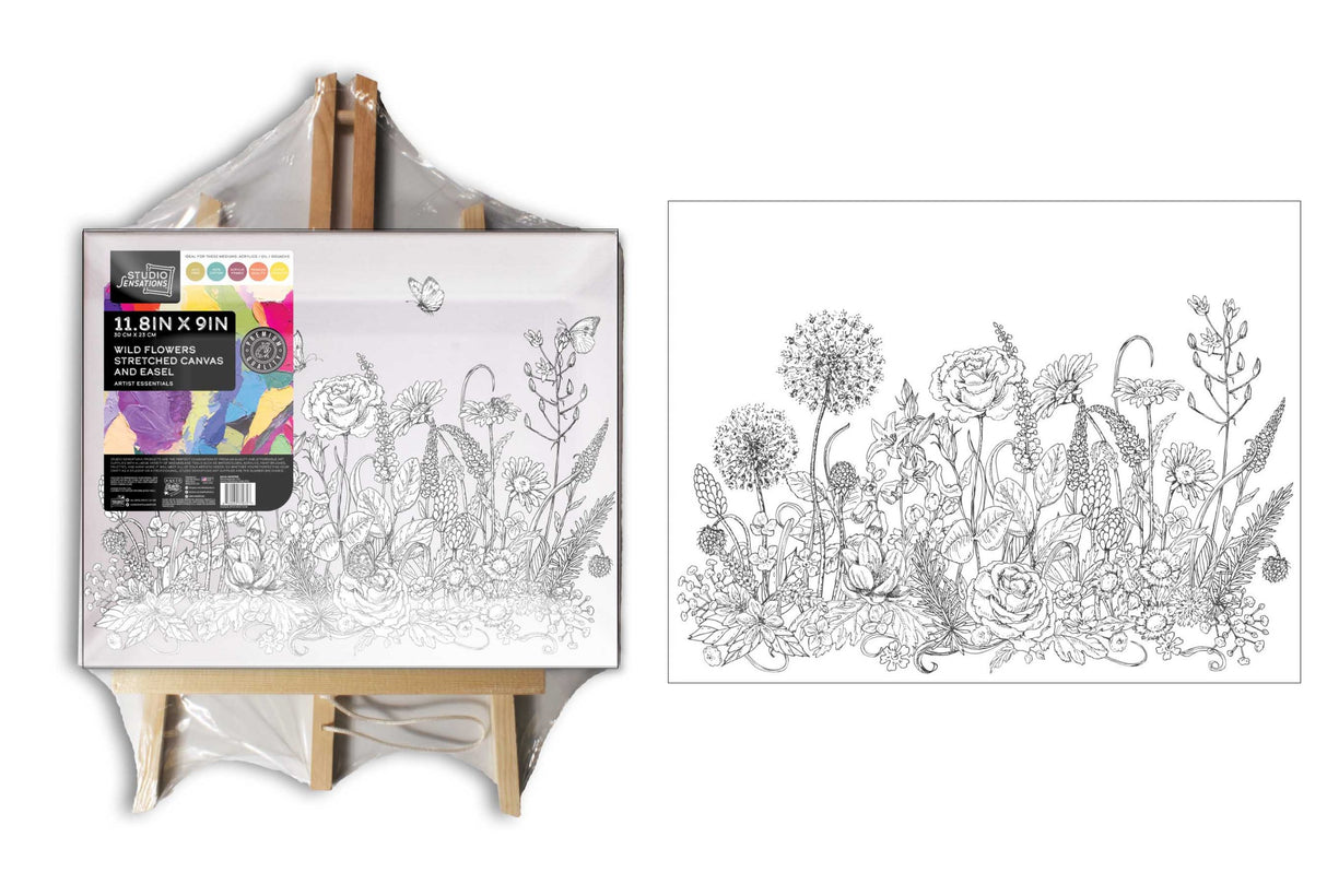 Canvas &amp; Easel Field of Flowers
