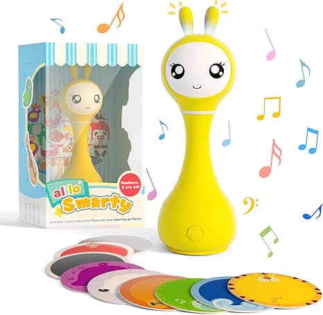 Smarty Bunny Rattle Yellow - Toy Box Michigan