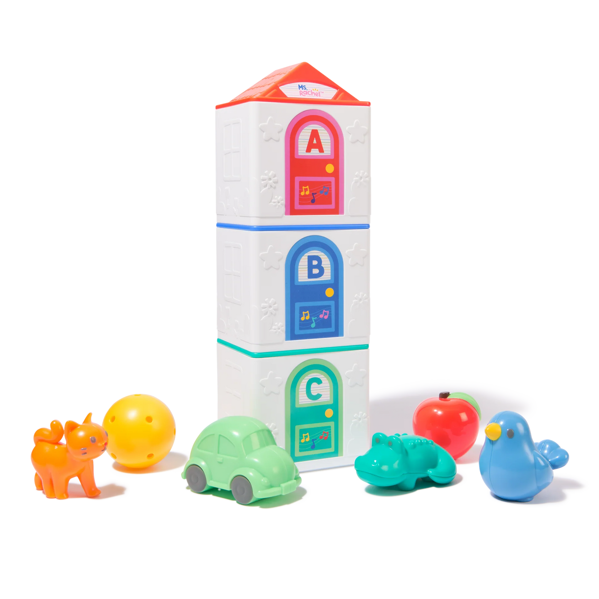 Ms. Rachel Learning Stacking Houses