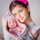 La Newborn 15.5"Baby Doll in Bunny Themed Bunting