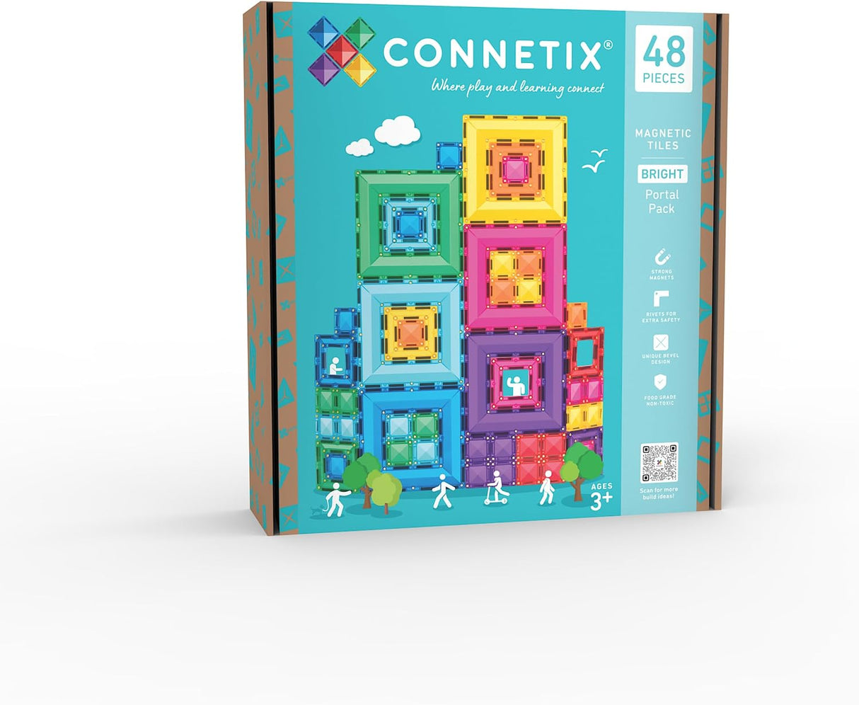 Connetix Magnetic Tiles Portal Pack Bright