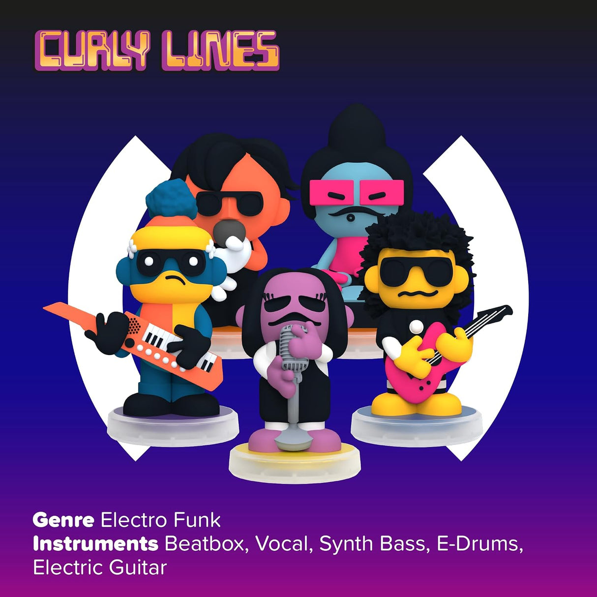 Curly Lines - 5 Dolls - Electro Funk