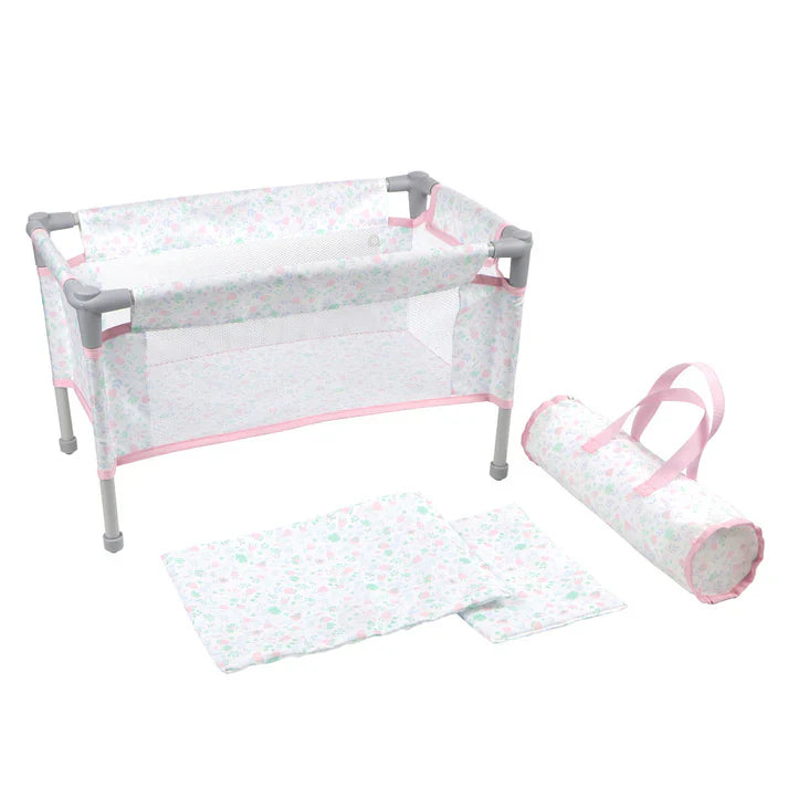 Berenguer Boutique Travel Foldable Crib/Play Pen Pink