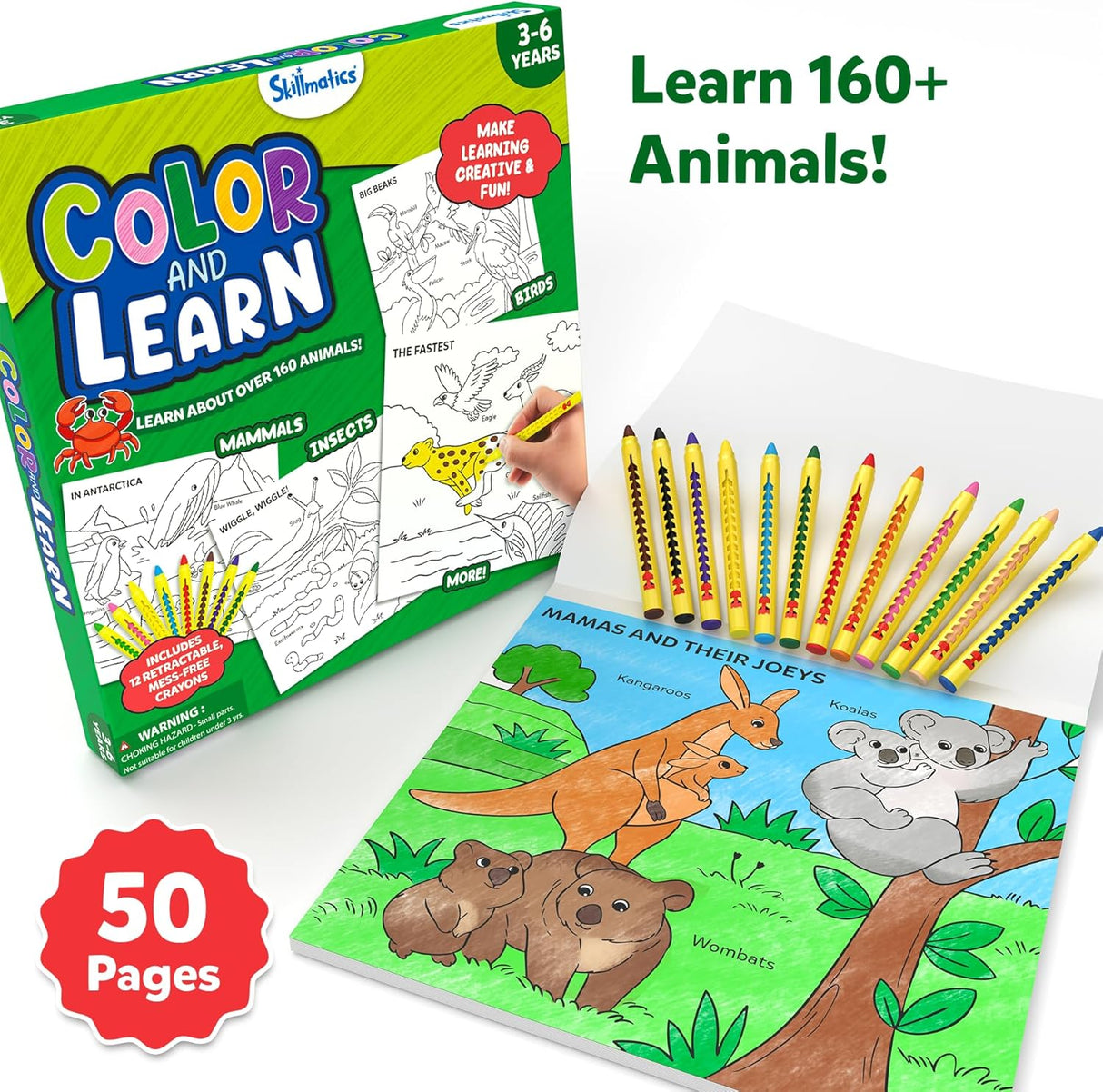 Color and Learn Learn about OVER 160 Animals