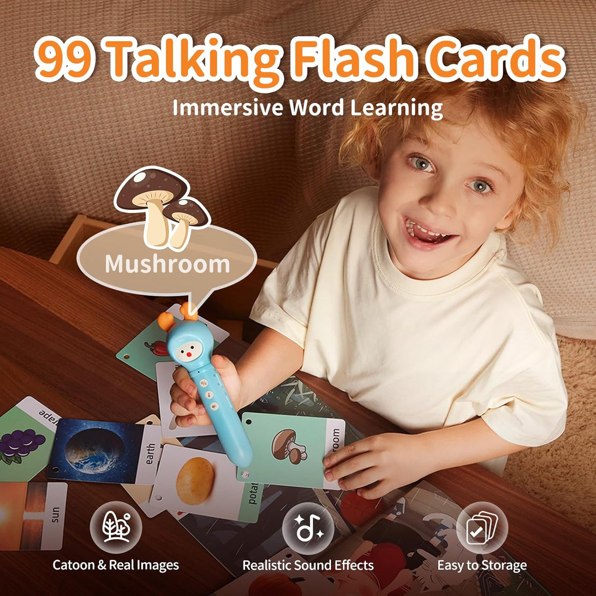 Interactive Reading Pen, 3 Books, Flashcards and More