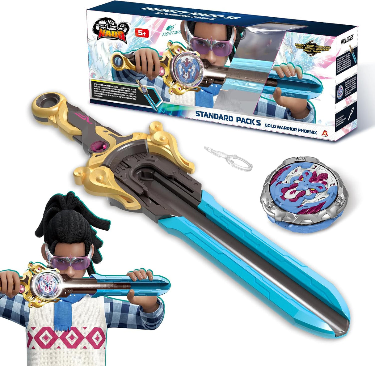 Golden Warrior Phoenix Sword and Nado