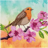 Crystal Art Card Kit Robin