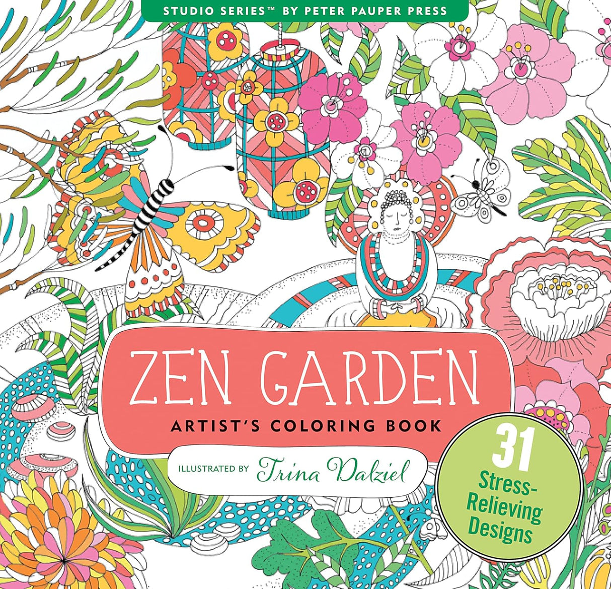 Adult Coloring Book Zen Garden