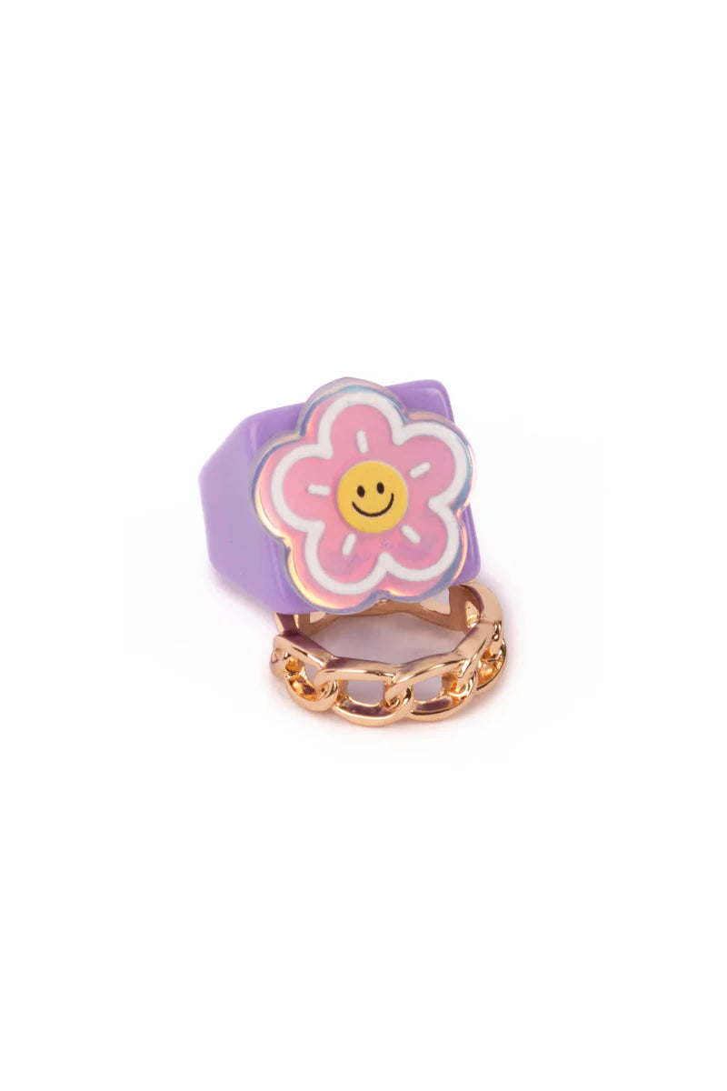 Boutique Chic Sunny Blooms Ring Set of 2