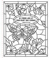 Coloring Book Large Print Psalms
