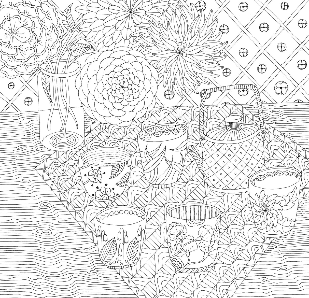 Adult Coloring Book Zen Garden