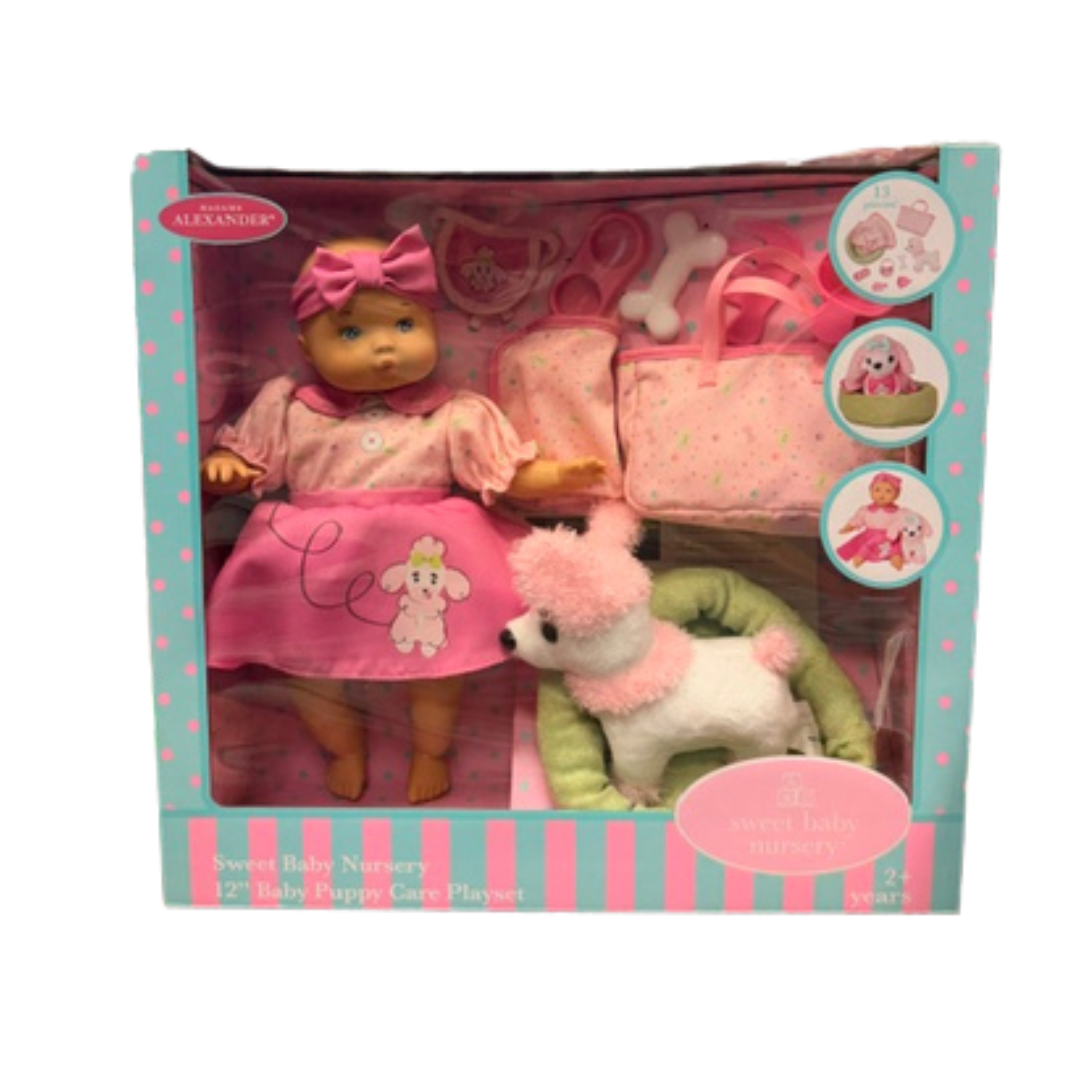 Madame Alexander 12" Doll Puppy Care Playset 13 pieces