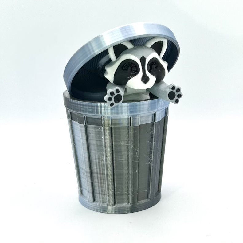 Bippits Trash Canimals Raccoon and Trashcan