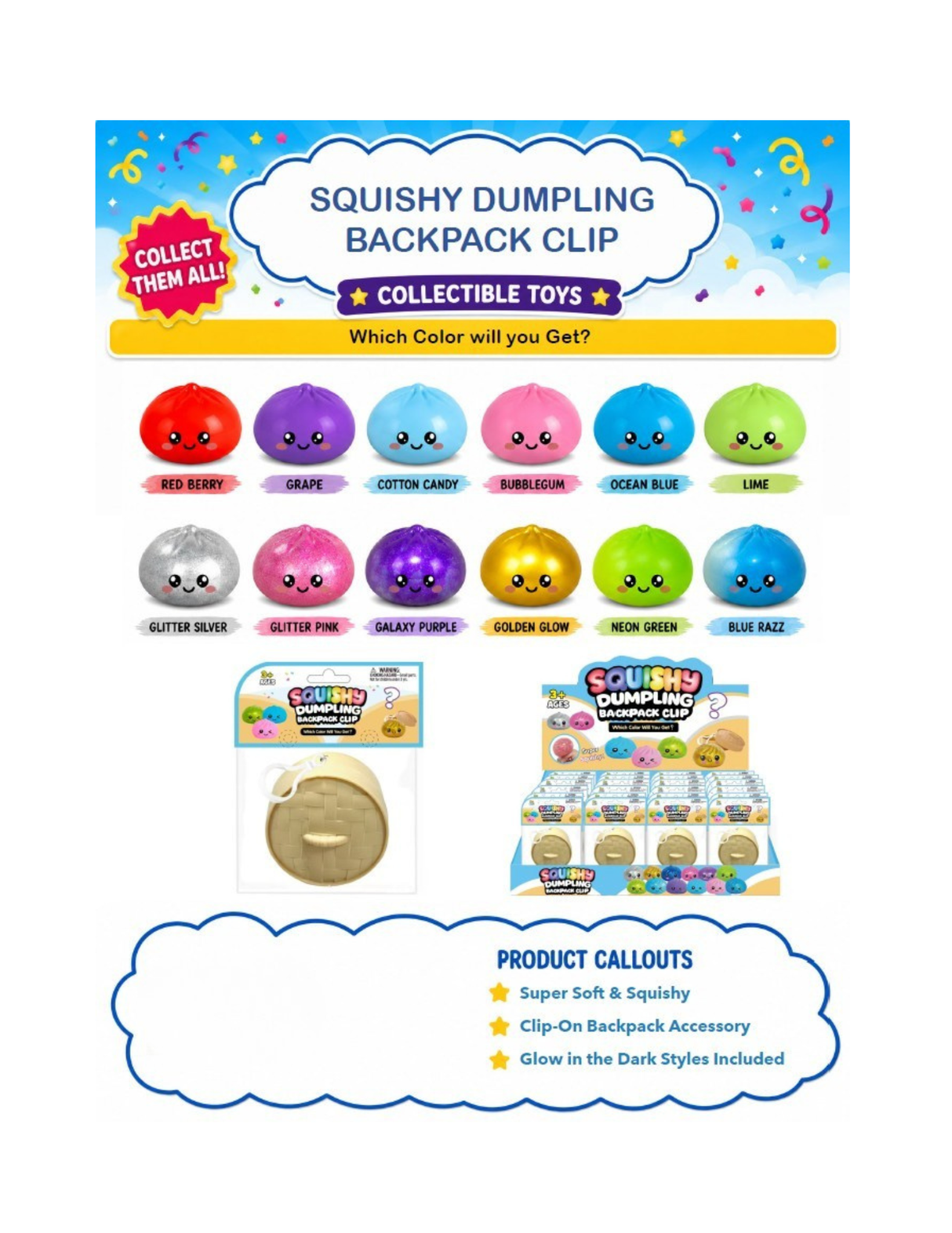 Squishy Dumpling Keychain