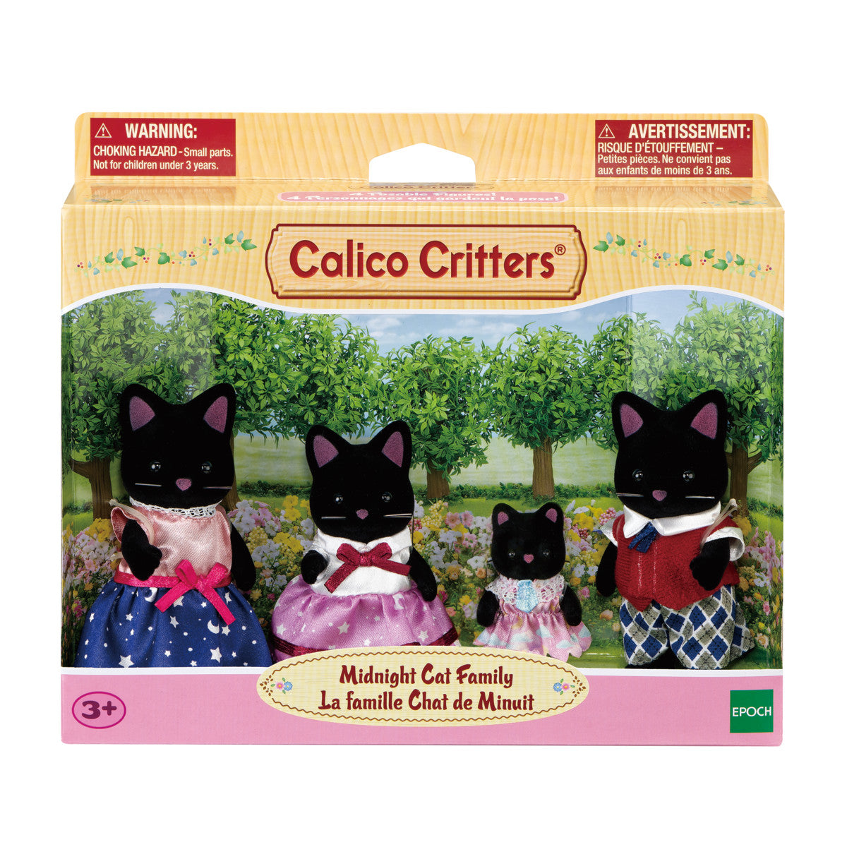 Calico Critters Midnight Cat Family