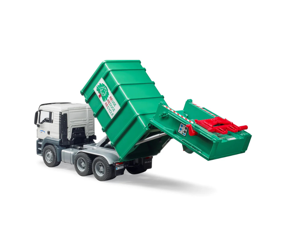 MAN TGS Rear Loading Garbage Truck Green
