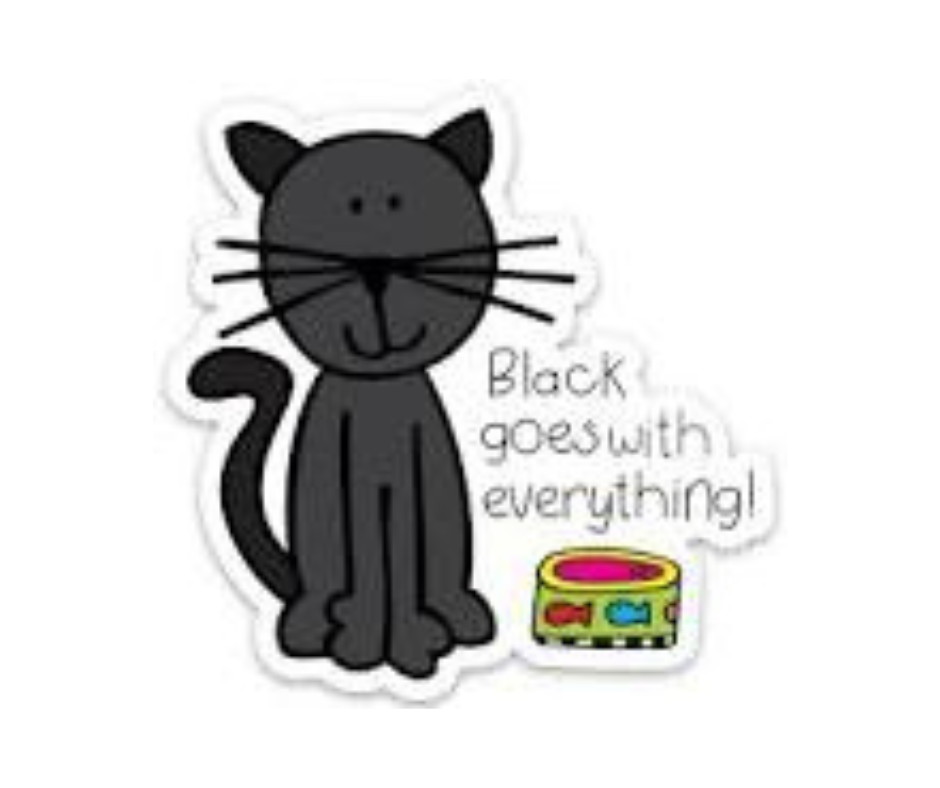 Black Goes with Everything Sticker
