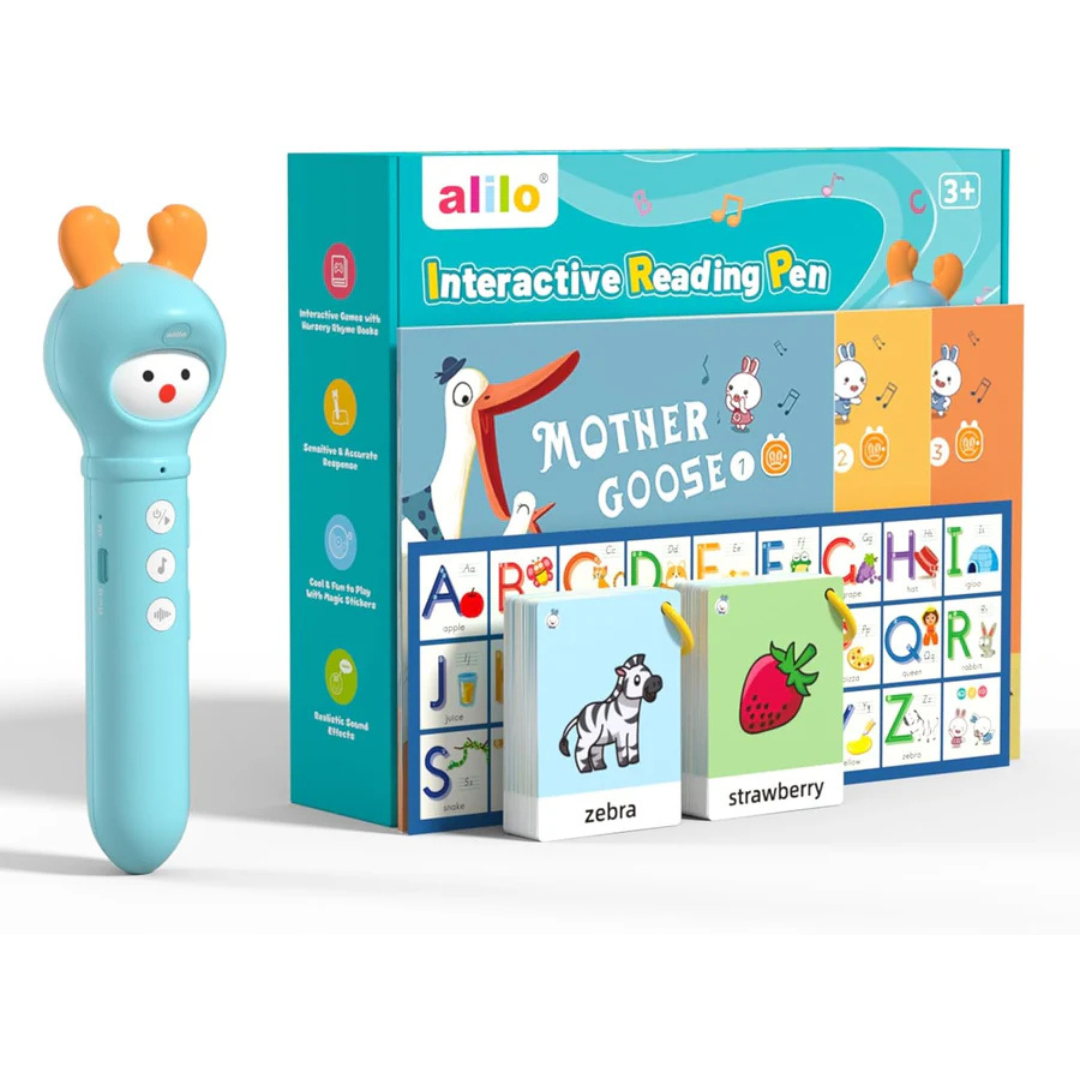 Interactive Reading Pen, 3 Books, Flashcards and More