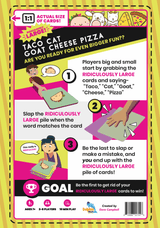 Ridiculously Large! Taco Cat Goat Cheese Pizza Card Game