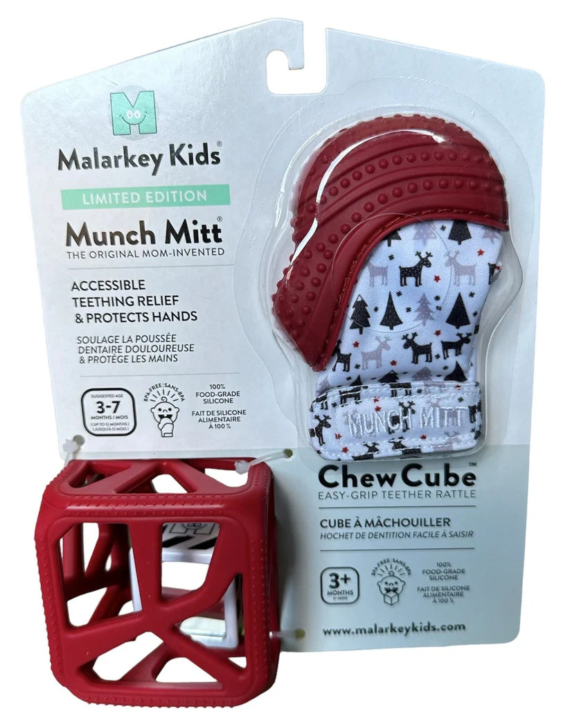 Red Munch Mitt/Chew Cube
