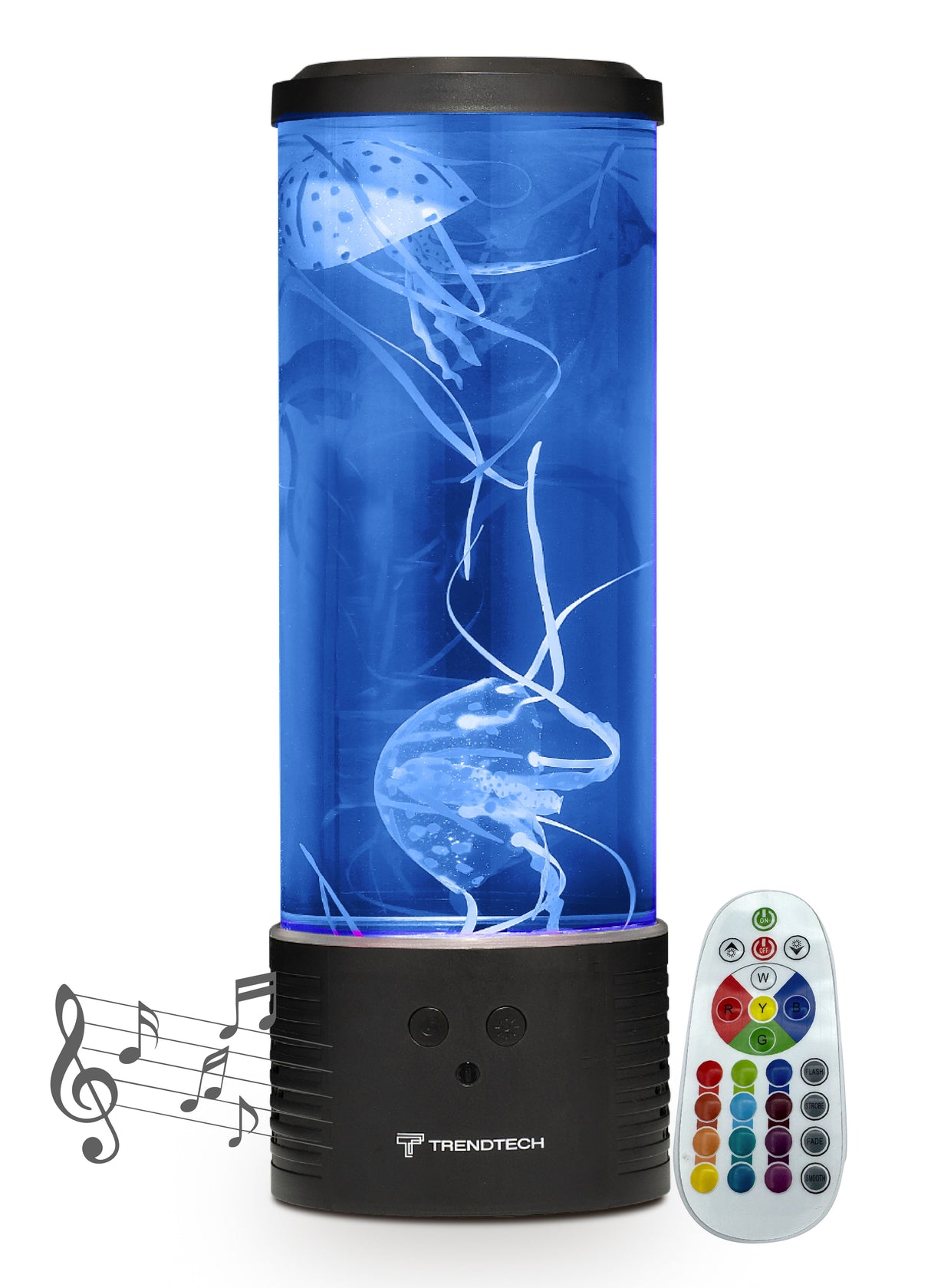 14" Jellyfish Mood Lamp, Bluetooth Speaker With LED Lights and Remote