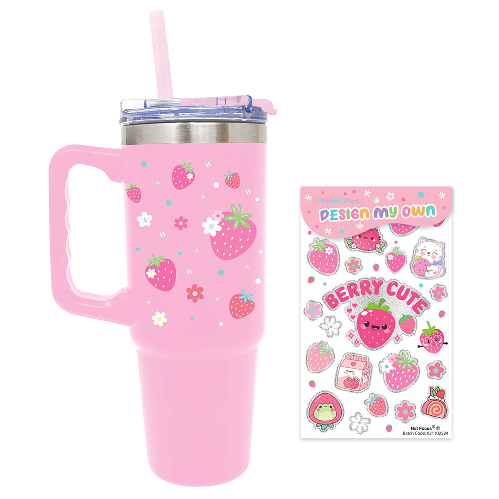 Stainless Steel Tumbler Strawberry