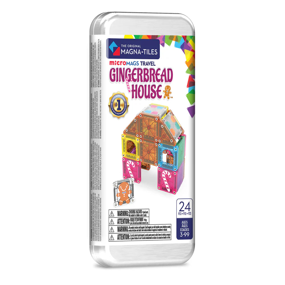 Magnatiles MicroMags Gingerbread House Travel