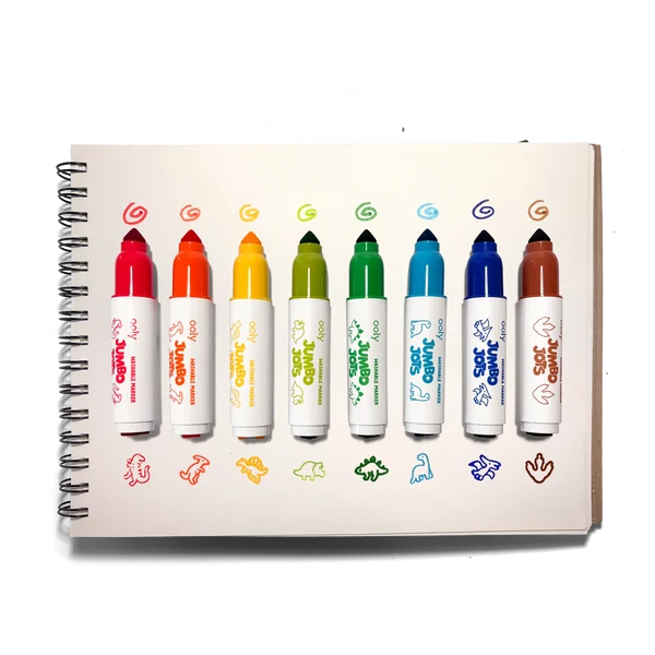 Jumbo Jots Dual Tip Cone and Stamp Markers Dinosaur set of 8